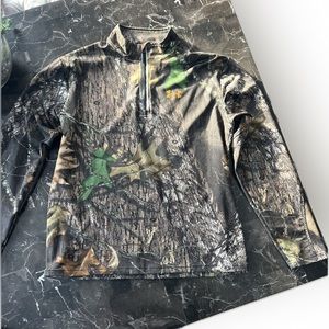 Men’s Under Armour 1/4 zip Mossy Oak Breakup Small